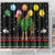 Kuwait Christmas Shower Curtain with Camel in Festive Ornaments Snowflakes and Green Red - Wonder Print Shop