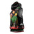 Kuwait Christmas Sleeveless Hoodie with Camel in Festive Ornaments Snowflakes and Green Red - Wonder Print Shop