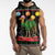 Kuwait Christmas Sleeveless Hoodie with Camel in Festive Ornaments Snowflakes and Green Red - Wonder Print Shop