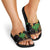 Kuwait Christmas Slide Sandals with Camel in Festive Ornaments Snowflakes and Green Red - Wonder Print Shop