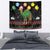 Kuwait Christmas Tapestry with Camel in Festive Ornaments Snowflakes and Green Red - Wonder Print Shop