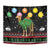 Kuwait Christmas Tapestry with Camel in Festive Ornaments Snowflakes and Green Red - Wonder Print Shop