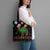 Kuwait Christmas Tote Bag with Camel in Festive Ornaments Snowflakes and Green Red - Wonder Print Shop