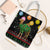 Kuwait Christmas Tote Bag with Camel in Festive Ornaments Snowflakes and Green Red - Wonder Print Shop