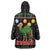 Kuwait Christmas Wearable Blanket Hoodie with Camel in Festive Ornaments Snowflakes and Green Red - Wonder Print Shop