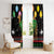 Kuwait Christmas Window Curtain with Camel in Festive Ornaments Snowflakes and Green Red - Wonder Print Shop