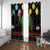 Kuwait Christmas Window Curtain with Camel in Festive Ornaments Snowflakes and Green Red - Wonder Print Shop