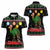 Kuwait Christmas Women Polo Shirt with Camel in Festive Ornaments Snowflakes and Green Red - Wonder Print Shop