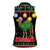 Kuwait Christmas Women Sleeveless Polo Shirt with Camel in Festive Ornaments Snowflakes and Green Red - Wonder Print Shop