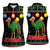 Kuwait Christmas Women Sleeveless Polo Shirt with Camel in Festive Ornaments Snowflakes and Green Red - Wonder Print Shop