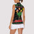 Kuwait Christmas Women Sleeveless Polo Shirt with Camel in Festive Ornaments Snowflakes and Green Red - Wonder Print Shop