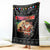 Kyrgyzstan Christmas Blanket with Santa Decorating Yurt Colorful Lights Snowflakes and National - Wonder Print Shop