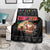 Kyrgyzstan Christmas Blanket with Santa Decorating Yurt Colorful Lights Snowflakes and National - Wonder Print Shop