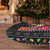 Kyrgyzstan Christmas Tree Skirt with Santa Decorating Yurt Colorful Lights Snowflakes and National - Wonder Print Shop