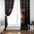 Kyrgyzstan Christmas Window Curtain with Santa Decorating Yurt Colorful Lights Snowflakes and National - Wonder Print Shop