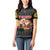 Kyrgyzstan Christmas Women Polo Shirt with Santa Decorating Yurt Colorful Lights Snowflakes and National - Wonder Print Shop