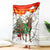 Kyrgyzstan Christmas Blanket with Mountain Goat in Festive Red Snowflake Pattern and Holiday Tree - Wonder Print Shop