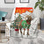 Kyrgyzstan Christmas Blanket with Mountain Goat in Festive Red Snowflake Pattern and Holiday Tree - Wonder Print Shop