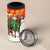 Kyrgyzstan Christmas 4 in 1 Can Cooler Tumbler with Mountain Goat in Festive Red Snowflake Pattern and Holiday Tree - Wonder Print Shop