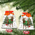 Kyrgyzstan Christmas Ceramic Ornament with Mountain Goat in Festive Red Snowflake Pattern and Holiday Tree - Wonder Print Shop