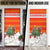 Kyrgyzstan Christmas Door Cover with Mountain Goat in Festive Red Snowflake Pattern and Holiday Tree - Wonder Print Shop