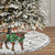 Kyrgyzstan Christmas Tree Skirt with Mountain Goat in Festive Red Snowflake Pattern and Holiday Tree - Wonder Print Shop