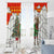 Kyrgyzstan Christmas Window Curtain with Mountain Goat in Festive Red Snowflake Pattern and Holiday Tree - Wonder Print Shop
