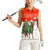 Kyrgyzstan Christmas Women Sleeveless Polo Shirt with Mountain Goat in Festive Red Snowflake Pattern and Holiday Tree - Wonder Print Shop