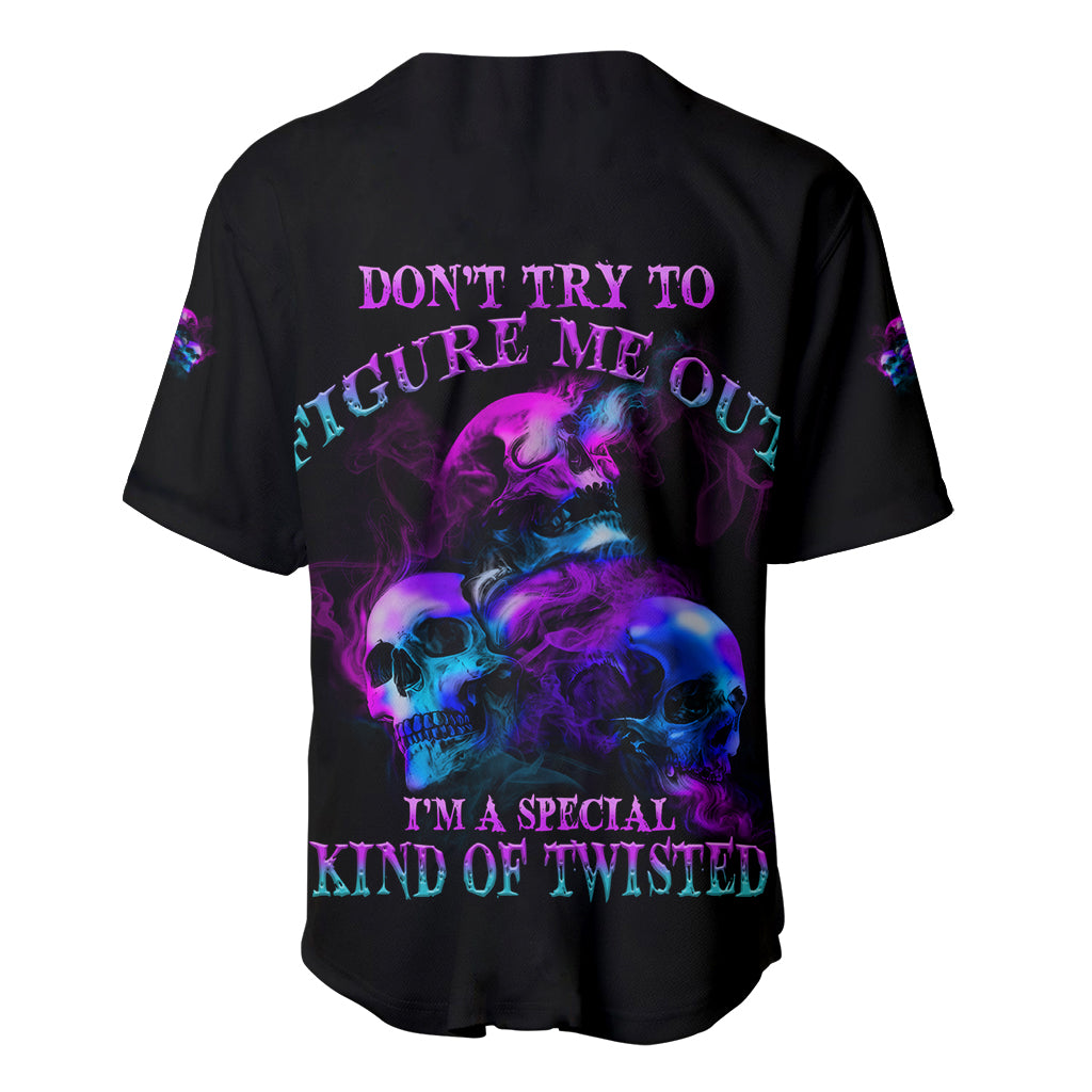 Don't Try To Figure Me Out Baseball Jersey - Wonder Print Shop