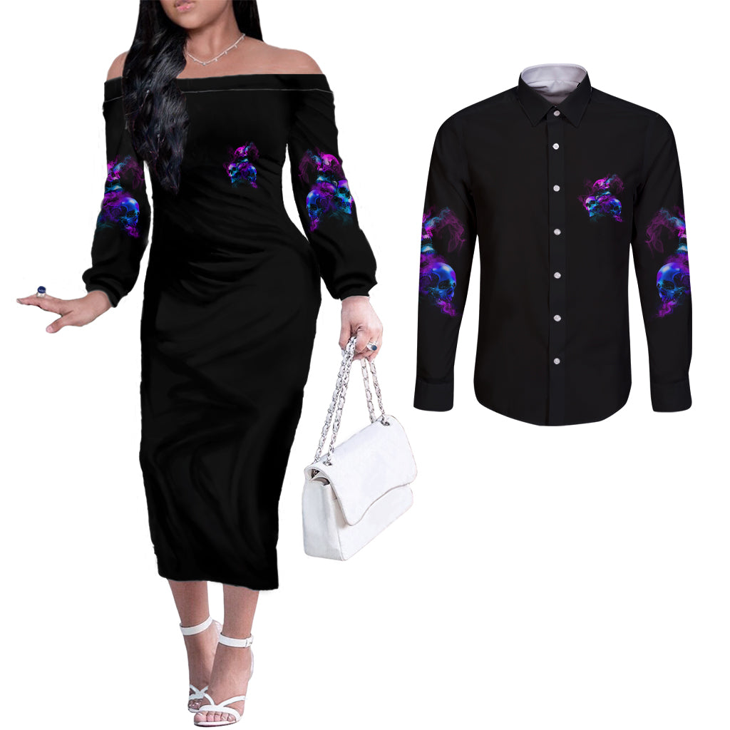 dont-try-to-figure-me-out-couples-matching-off-the-shoulder-long-sleeve-dress-and-long-sleeve-button-shirt