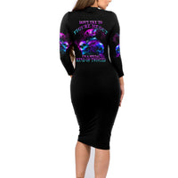 Don't Try To Figure Me Out Family Matching Long Sleeve Bodycon Dress and Hawaiian Shirt - Wonder Print Shop