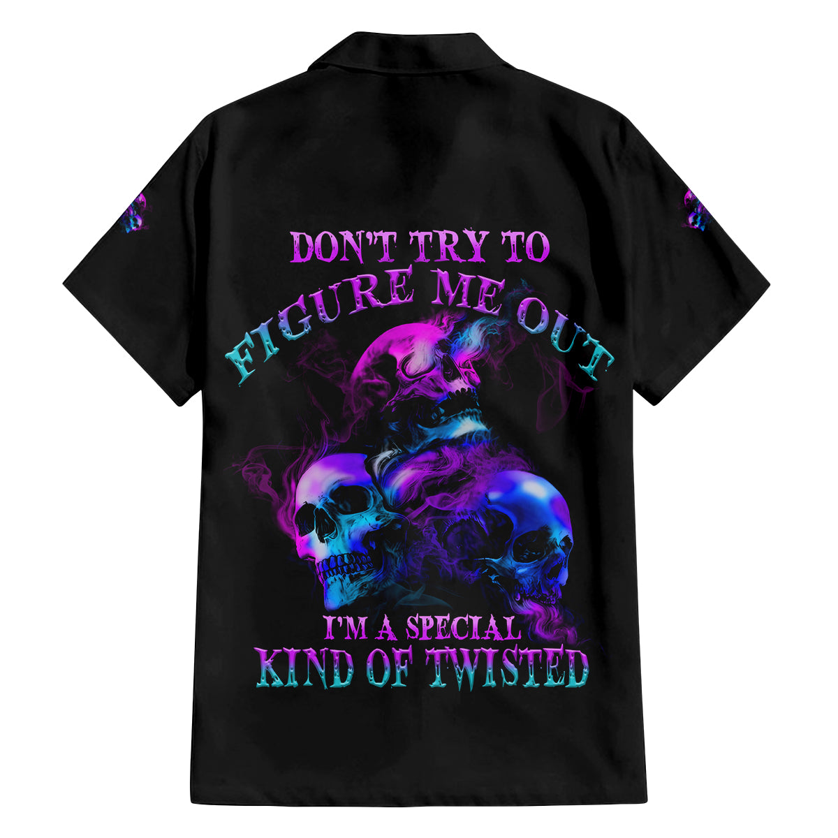 Don't Try To Figure Me Out Family Matching Off Shoulder Maxi Dress and Hawaiian Shirt - Wonder Print Shop