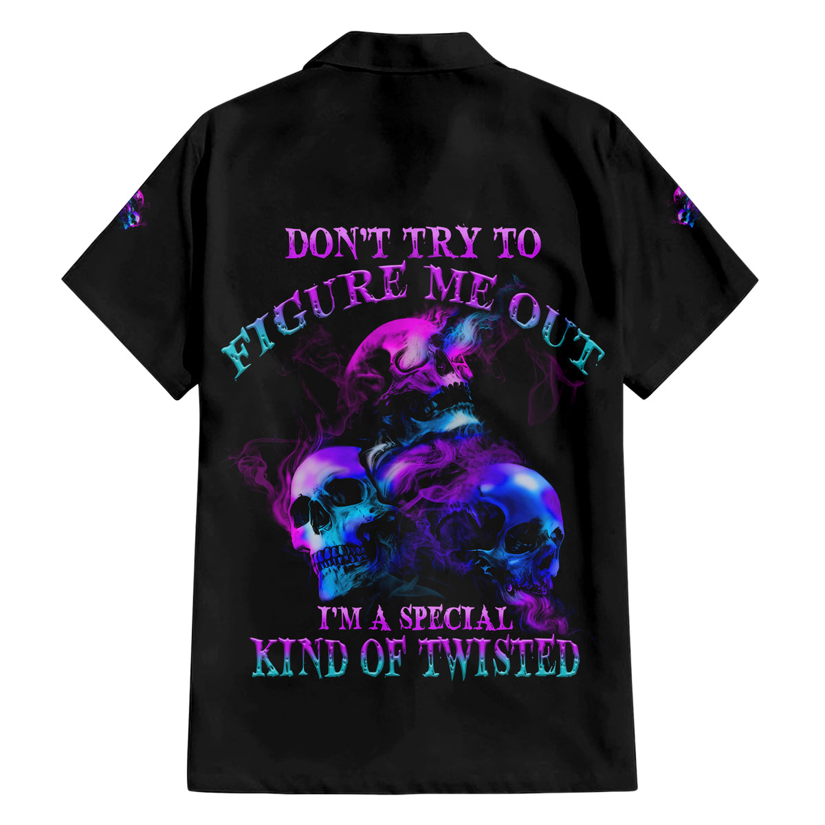 Don't Try To Figure Me Out Family Matching Short Sleeve Bodycon Dress and Hawaiian Shirt - Wonder Print Shop