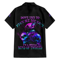 Don't Try To Figure Me Out Family Matching Short Sleeve Bodycon Dress and Hawaiian Shirt - Wonder Print Shop