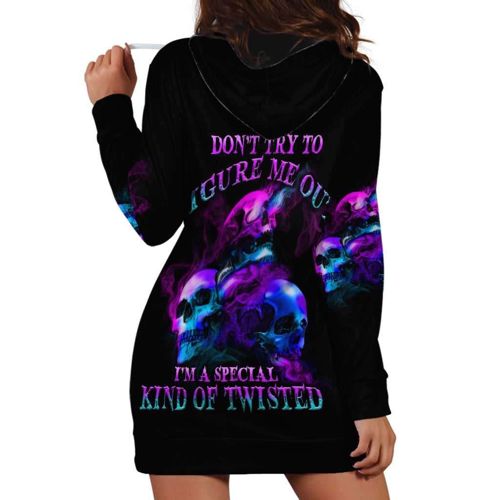 Don't Try To Figure Me Out Hoodie Dress - Wonder Print Shop