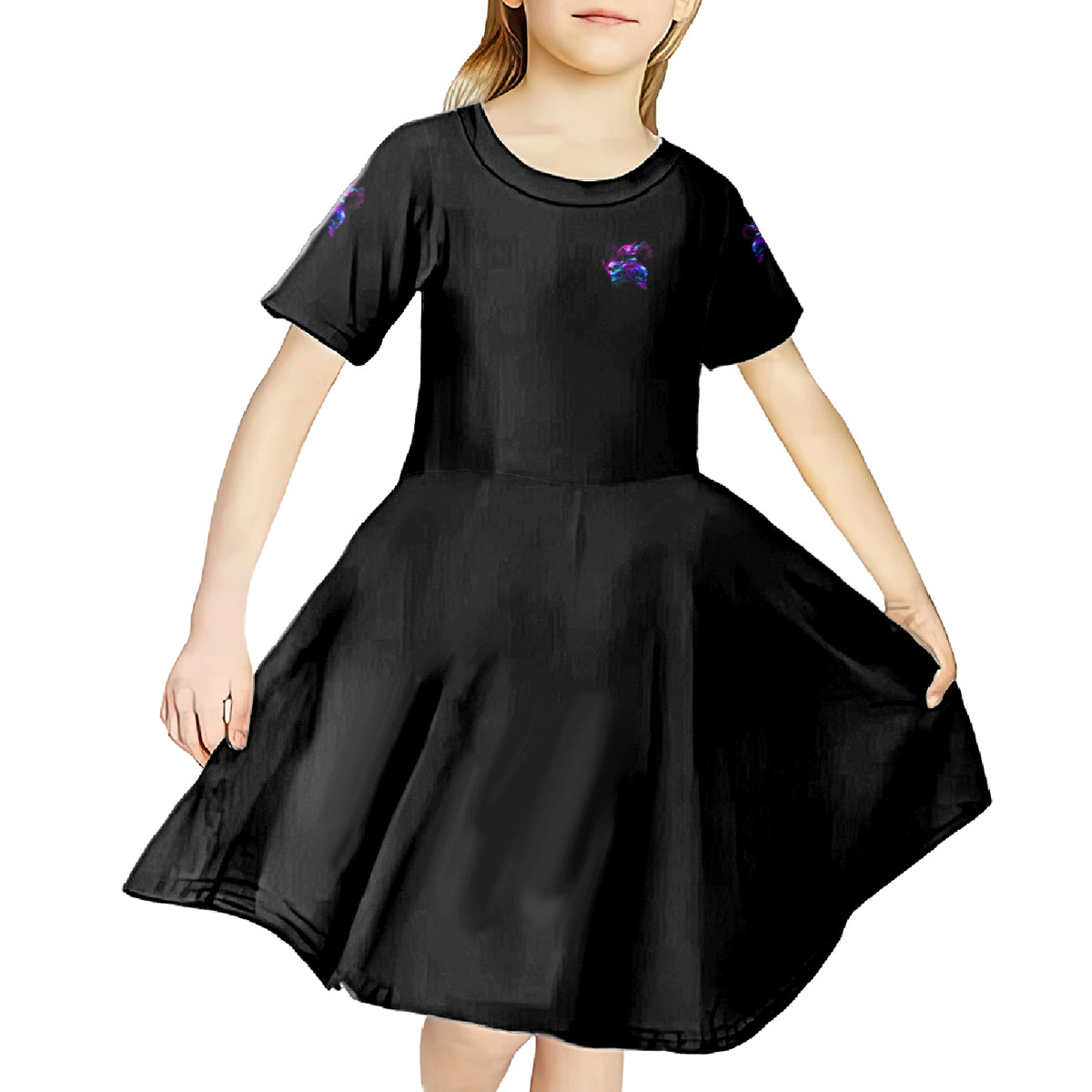 Don't Try To Figure Me Out Kid Short Sleeve Dress - Wonder Print Shop