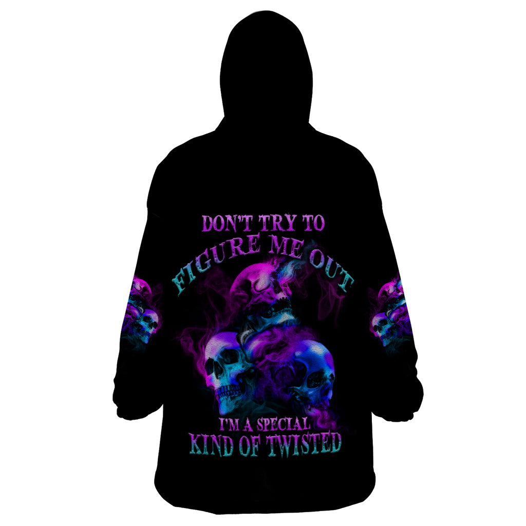 Don't Try To Figure Me Out Wearable Blanket Hoodie - Wonder Print Shop