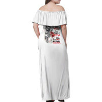 Assuming I Was Like Most Girls Skull Family Matching Off Shoulder Maxi Dress and Hawaiian Shirt - Wonder Print Shop