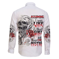 Assuming I Was Like Most Girls Skull Family Matching Off Shoulder Short Dress and Hawaiian Shirt - Wonder Print Shop