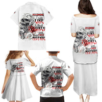 Assuming I Was Like Most Girls Skull Family Matching Puletasi Dress and Hawaiian Shirt - Wonder Print Shop