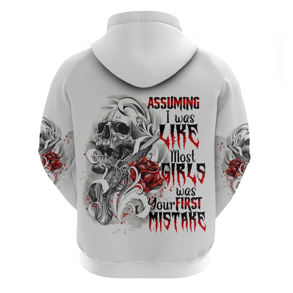 Assuming I Was Like Most Girls Skull Hoodie - Wonder Print Shop