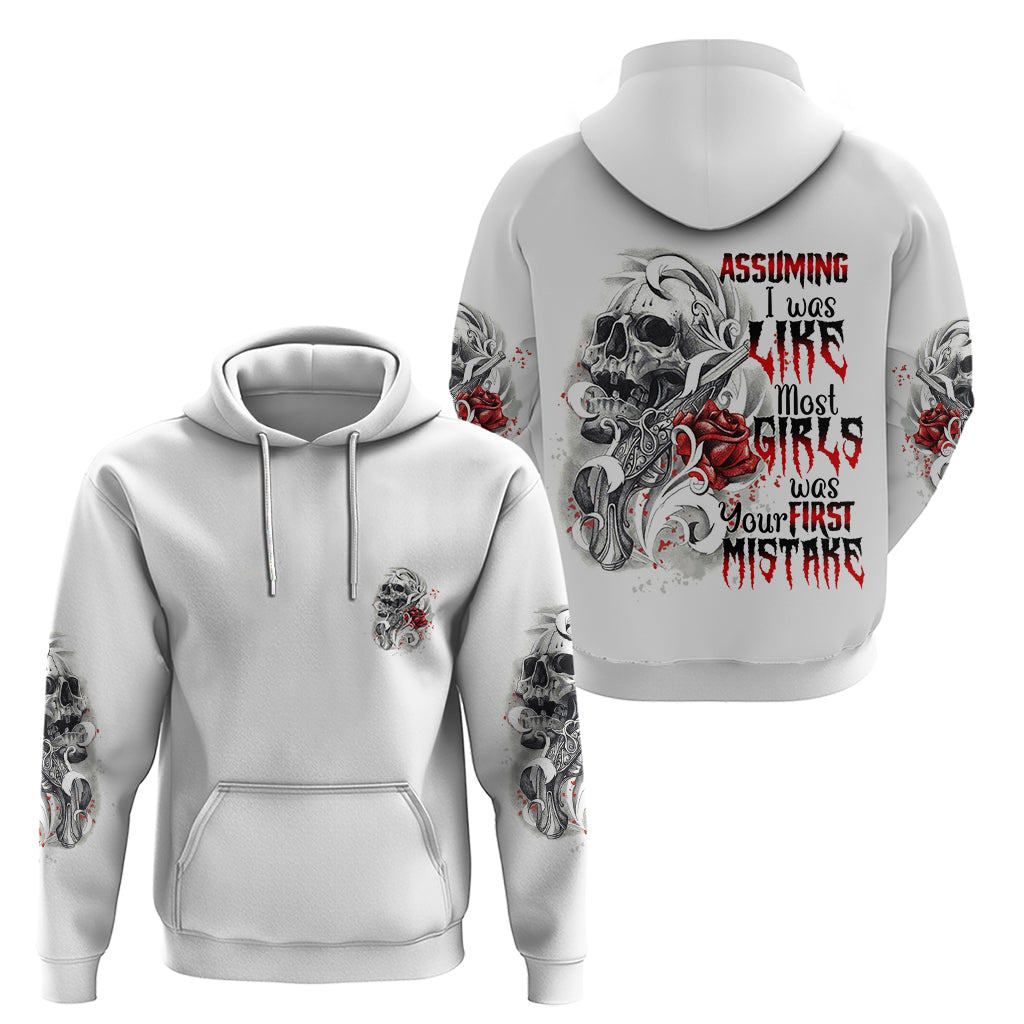 Assuming I Was Like Most Girls Skull Hoodie - Wonder Print Shop