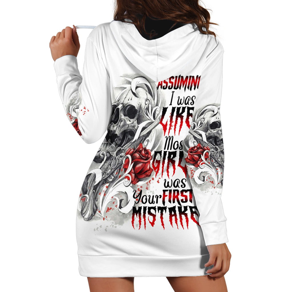 Assuming I Was Like Most Girls Skull Hoodie Dress - Wonder Print Shop