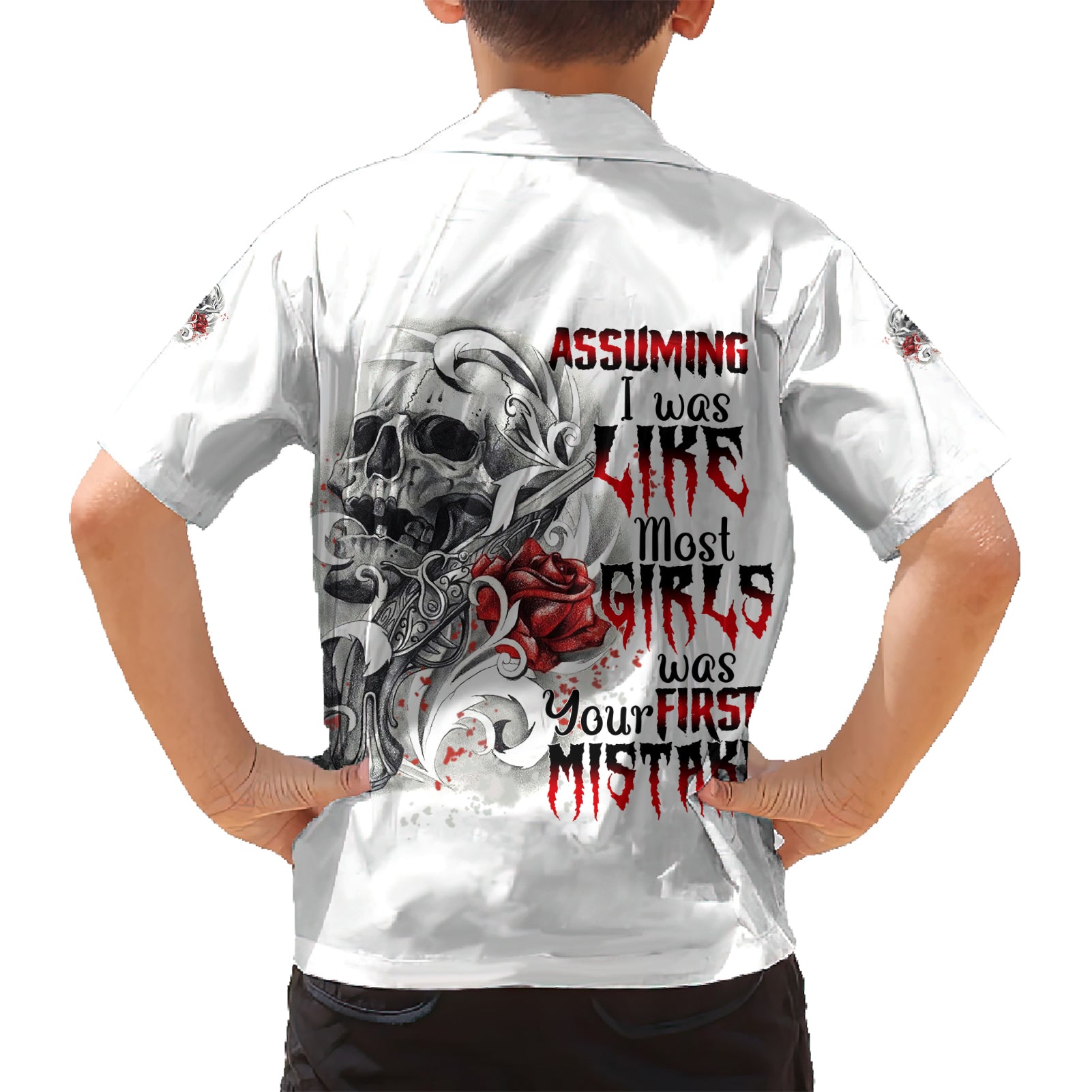 Assuming I Was Like Most Girls Skull Kid Hawaiian Shirt - Wonder Print Shop