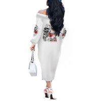 Assuming I Was Like Most Girls Skull Off The Shoulder Long Sleeve Dress - Wonder Print Shop