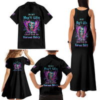 Karma Fairy Sugar Skull Family Matching Tank Maxi Dress and Hawaiian Shirt - Wonder Print Shop