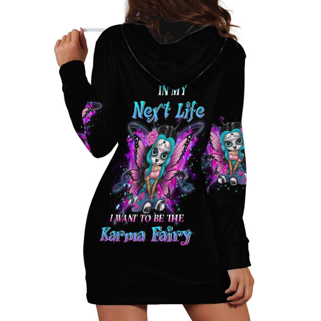 Karma Fairy Sugar Skull Hoodie Dress - Wonder Print Shop