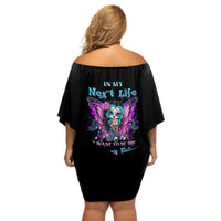 Karma Fairy Sugar Skull Off Shoulder Short Dress - Wonder Print Shop