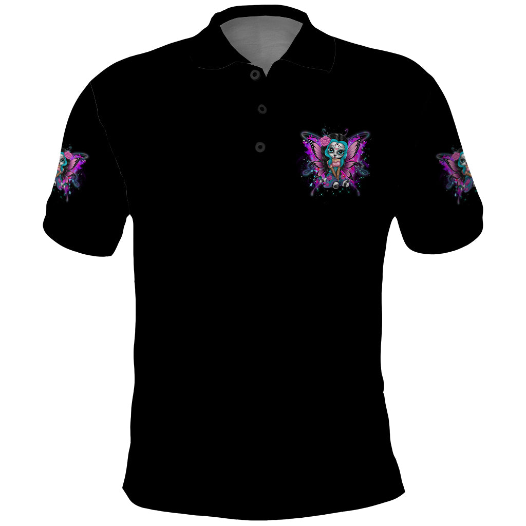 Karma Fairy Sugar Skull Polo Shirt - Wonder Print Shop