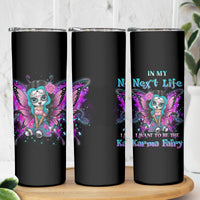 Karma Fairy Sugar Skull Skinny Tumbler - Wonder Print Shop